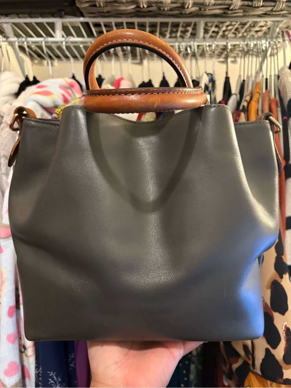 Dooney & Bourke | Barlow Satchel | Dark Grey - Picture 3 of 16